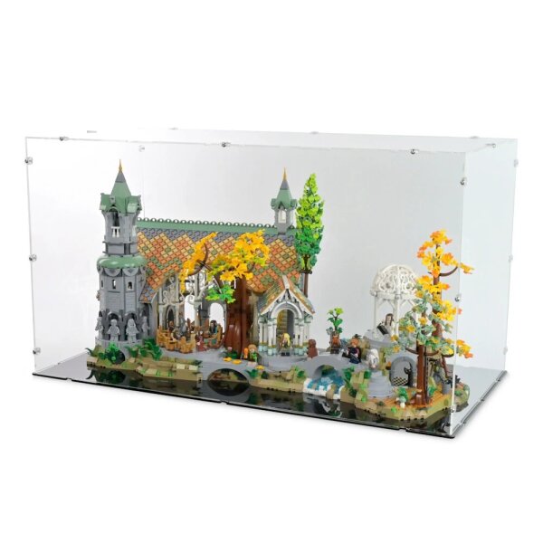 Acrylic display for LEGO&reg; 10316 The Lord of the Rings: Rivendell (With black base)
