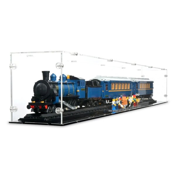 Display in acrilico per LEGO&reg; 21344 The Orient Express (con base nera)