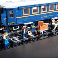 Acryl-Display f&uuml;r LEGO&reg; 21344 Der Orientexpress (Mit Hintergrundbild & schwarzem Boden)