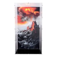 Acryl-Display f&uuml;r LEGO&reg; 10333 Der Herr der Ringe: Barad-d&ucirc;r (Mit Hintergrundbild)
