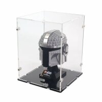 Acrylic display for various LEGO&reg; Helmet models (18 x 18 x 24 cm with black base)