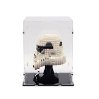Acrylic display for various LEGO&reg; Helmet models (18 x 18 x 24 cm with black base)