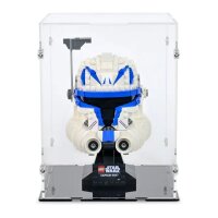 Acrylic display for various LEGO&reg; Helmet models (18 x 18 x 24 cm with black base)