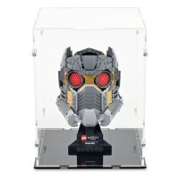 Acrylic display for various LEGO&reg; Helmet models (18 x 18 x 24 cm with black base)