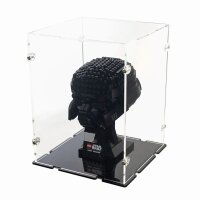 Acrylic display for various LEGO&reg; Helmet models (18 x 18 x 24 cm with black base)