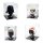 Acrylic display for various LEGO&reg; Helmet models (18 x 18 x 24 cm with black base)