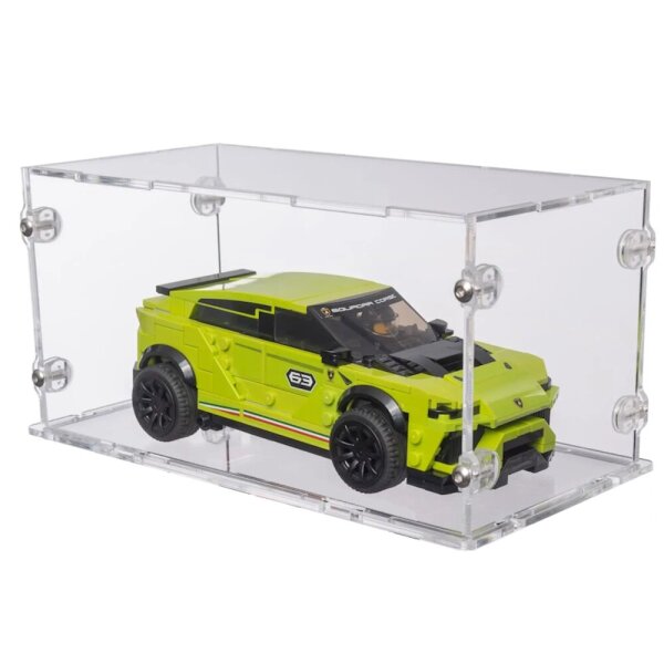 Acryl-Display f&uuml;r verschiedene LEGO&reg; Speed Champion Modelle (23 x12x11 Cm klarem Boden, Stabelbar)