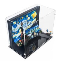 Acryl-Display f&uuml;r LEGO&reg; 21333 Vincent van Gogh &ndash; Sternennacht (Mit schwarzem Boden)