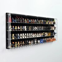 Pr&eacute;sentoir mural en acrylique pour 100 figurines...