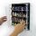 Acrylic wall display for 40 LEGO&reg; minifigures (with black background)