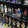 Acrylic wall display for 40 LEGO&reg; minifigures (with black background)