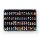 Acrylic wall display for 60 LEGO&reg; minifigures (with black background)