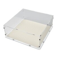 Acrylic display for LEGO&reg; minifigures for a 32x32 plate (with white base)
