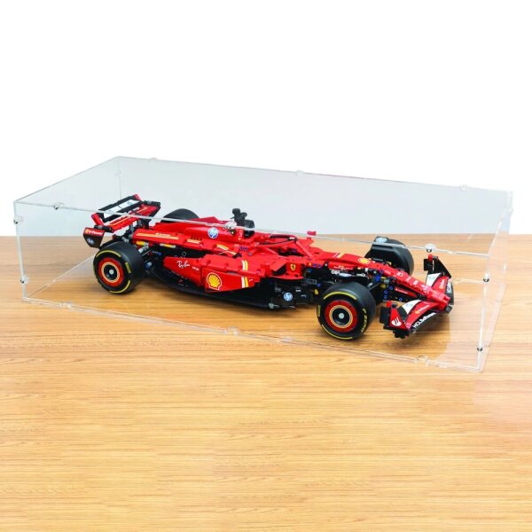 Pr&eacute;sentoir en acrylique pour LEGO&reg; 42207 Ferrari SF-24 F1 (avec fond transparent, empilable)
