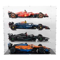 Pr&eacute;sentoir en acrylique pour LEGO&reg; 42207 Ferrari SF-24 F1 (avec fond transparent, empilable)