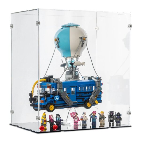 Acryl-Display f&uuml;r LEGO&reg; 77073 Fortnite - Schlachtenbus (Mit St&auml;nder & schwarzem Boden)