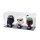 Acryl-Display f&uuml;r 3x LEGO&reg; Star Wars, Marvel oder DC Helme (Mit schwarzem Boden)