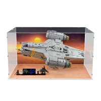 Acryl-Display f&uuml;r LEGO&reg; 75331 Star Wars - The Razor Crest  (Mit Hintergrundbild, St&auml;nder & schwarzem Boden)