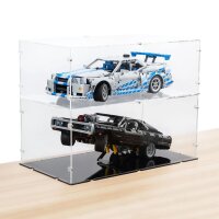 Pr&eacute;sentoir en acrylique pour LEGO&reg; 42210 2 Voiture Nissan Skyline GT-R R34 2 Fast 2 Furious (avec fond transparent, empilable)