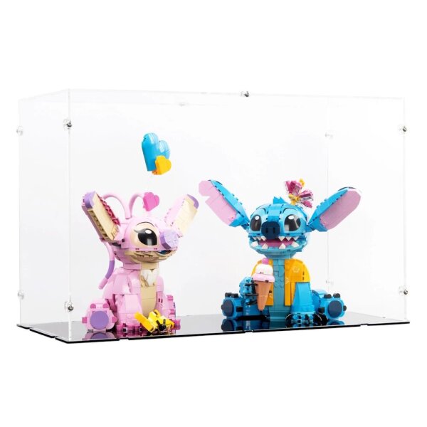 Acrylic display for LEGO&reg; 43249/43257 - Stitch/Angel Together (With black floor)