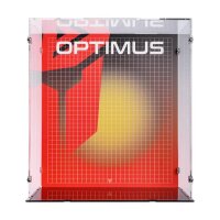 Acrylic display for LEGO&reg; 10302 Transformers: Optimus Prime (With background image & black base)