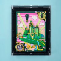Pr&eacute;sentoir mural en acrylique pour LEGO&reg; 75685 Tableau d&rsquo;Emerald City (avec fond noir)