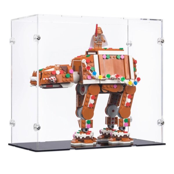 Acrylic display for LEGO&reg; 40806 Star Wars Gingerbread AT-AT Walker (With black floor)