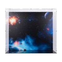 Acryl-Display f&uuml;r LEGO&reg; 75419 Star Wars - Todesstern (Mit Hintergrundbild & schwarzem Boden)