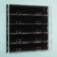 Acryl-Wand-Display f&uuml;r LEGO&reg; f&uuml;r 10 Speed Champions F1 Serie  (Mit schwarzem Hintergrund)