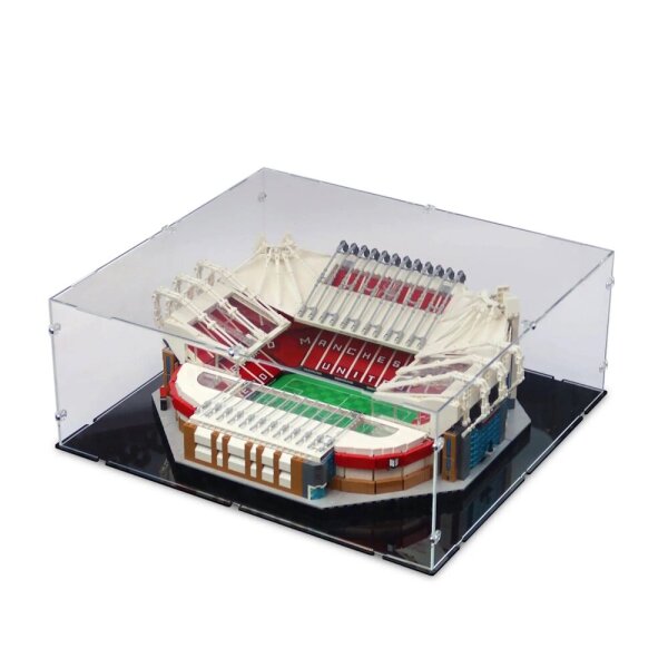 Display in acrilico per LEGO&reg; 10272 Stadio Old Trafford Manchester United (con base nera)