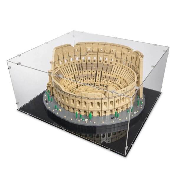 Display in acrilico per LEGO&reg; 10276 Colosseo (con base nera)