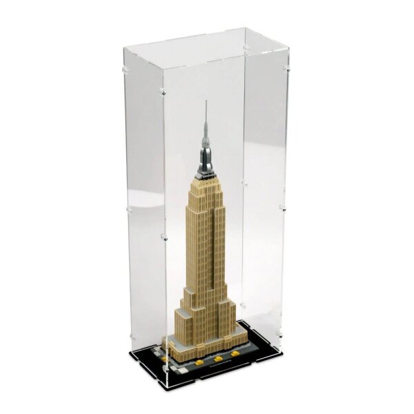 Display in acrilico per LEGO&reg; 21046 Empire State Building (con base nera)