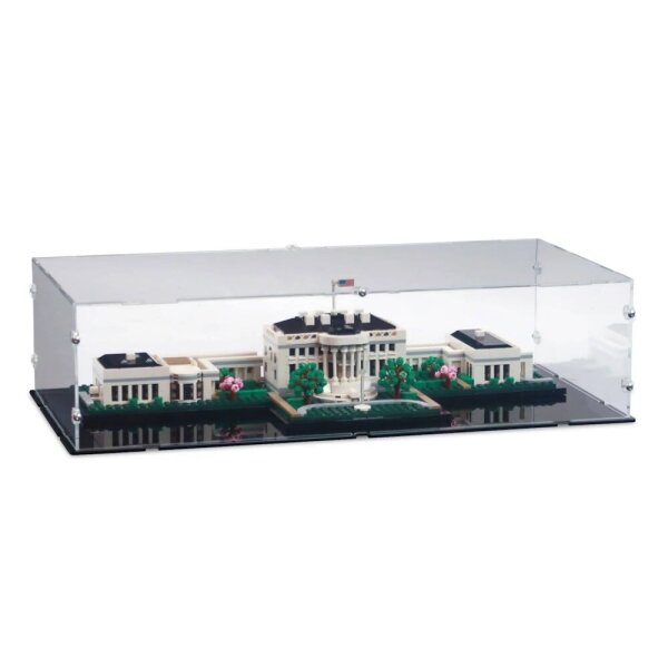 Acrylic display for LEGO&reg; 21054 The White House  (With black floor)