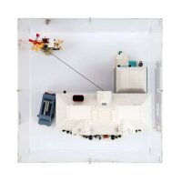 Acryl-XL-Display f&uuml;r LEGO&reg; 21330 Kevin &ndash; Allein zu Haus (mit weissem Boden)
