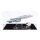 Pr&eacute;sentoir en acrylique pour LEGO&reg; 10356 Star Trek: U.S.S. Enterprise NCC-1701-D (avec fond noir et 2 supports)