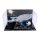 Display in acrilico per LEGO&reg; 10356 Star Trek: U.S.S. Enterprise NCC-1701-D (Con immagine di sfondo, base nera inc. 2 supporti)