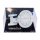 Display in acrilico per LEGO&reg; 10356 Star Trek: U.S.S. Enterprise NCC-1701-D (Con immagine di sfondo, base nera inc. 2 supporti)