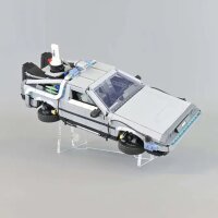 Acrylic stand for LEGO&reg; 10300 Back to the Future Time Machine MK2 (Angled)