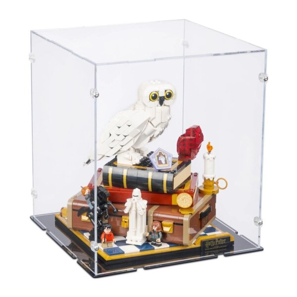 Display in acrilico per LEGO&reg; 76466 Harry Potter - Pietra filosofale &ndash; Edizione del collezionista (con fondo nero)