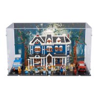 Acryl-Display f&uuml;r LEGO&reg; 11370 Stranger Things - The Creel House  (Mit Hintergrundbild & schwarzem Boden)