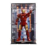Acryl-Display f&uuml;r LEGO&reg; 76344 Iron Man Mark 3 Sammleredition (Mit Hintergrundbild & schwarzem Boden)