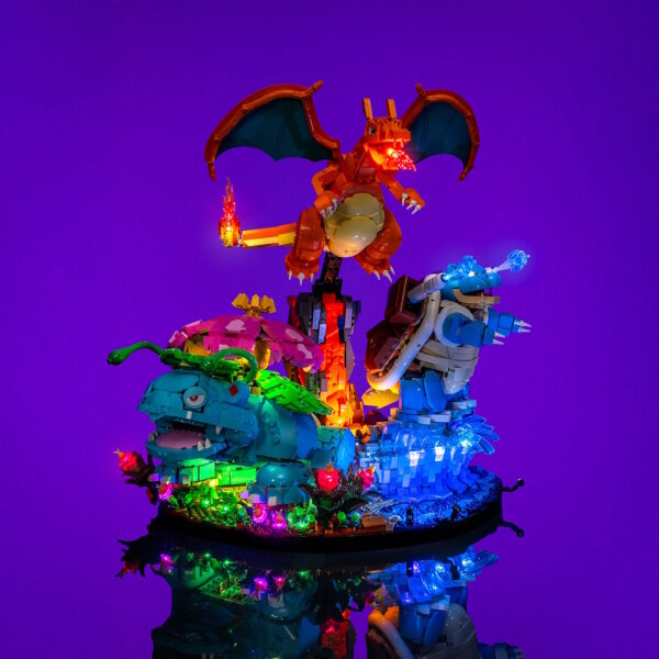LMB 2.0 LED Beleuchtungs-Set f&uuml;r LEGO&reg; 72153 Pok&eacute;mon - Bisaflor, Glurak und Turtok