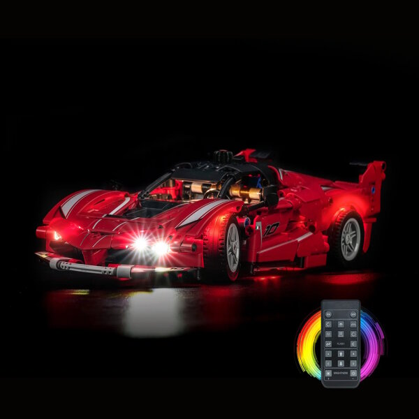 BB Kit d&eacute;clairage LED pour LEGO&reg; 42212 Ferrari FXX K avec t&eacute;l&eacute;commande