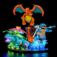 BB LED Beleuchtungs-Set f&uuml;r LEGO&reg; 72153 Pok&eacute;mon Bisaflor, Glurak und Turtok mit Fernbedieung