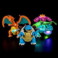 BB LED Beleuchtungs-Set f&uuml;r LEGO&reg; 72153 Pok&eacute;mon Bisaflor, Glurak und Turtok mit Fernbedieung