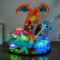 BB LED Beleuchtungs-Set f&uuml;r LEGO&reg; 72153 Pok&eacute;mon Bisaflor, Glurak und Turtok mit Fernbedieung