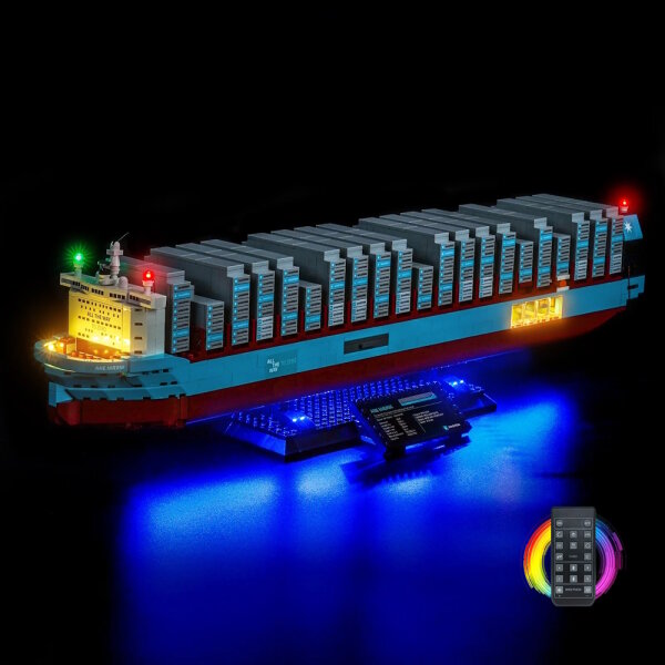 BB Set di illuminazione a LED per LEGO&reg; 40955 Nave Portacontainer Maersk Dual-Fuel con telecomando