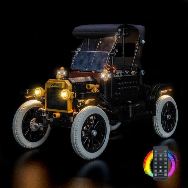 BB LED Beleuchtungs-Set f&uuml;r LEGO&reg; 11376 Ford Modell T mit Fernbedieung