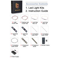 BB Kit d&eacute;clairage LED pour LEGO&reg; 42228 Voiture McLaren MCL39 F1 avec t&eacute;l&eacute;commande