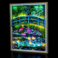 BB Kit d&eacute;clairage LED pour LEGO&reg; 31220 Claude Monet -  le bassin aux nymph&eacute;as, harmonie verte avec t&eacute;l&eacute;commande